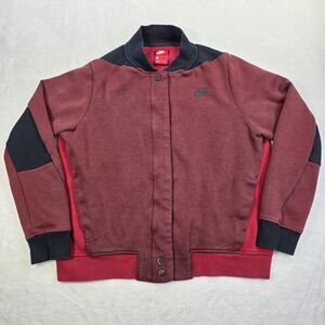 Nike Tech Fleece Destroyer youth boys Jacket Burgundy Size Medium